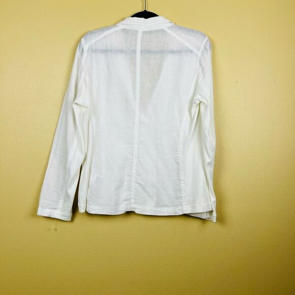 NWOT Eileen Fisher Blazer Organic Linen White Size S - Picture 4 of 9